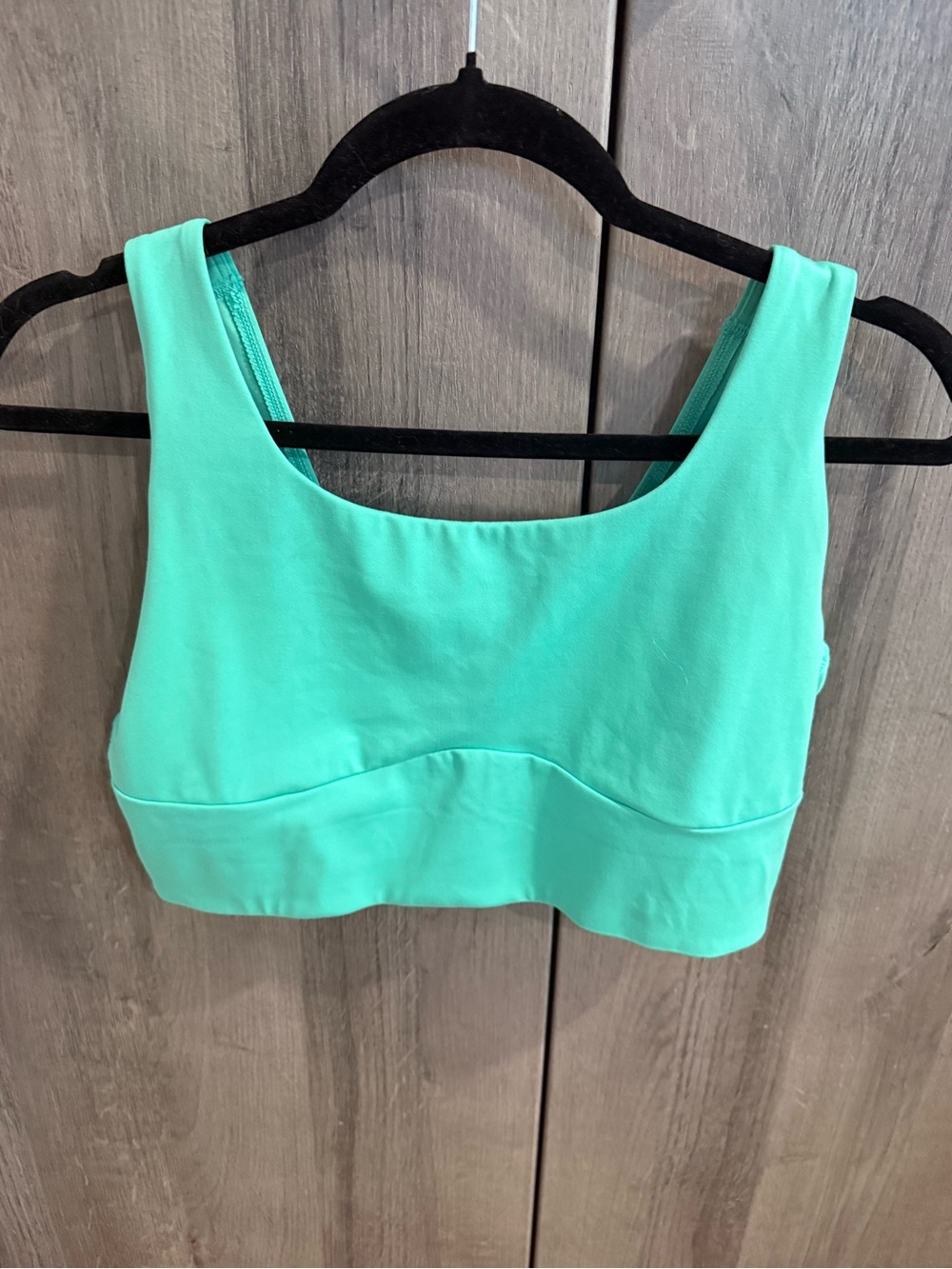 Green gym shark sports bra